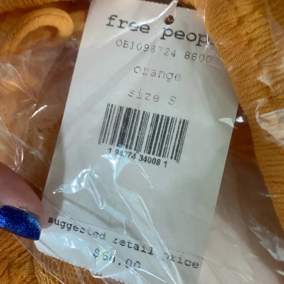 Free People NWT Orange Home Again Camisole - Picture 8 of 16